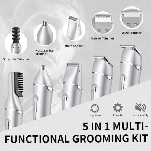 Kensen Facial Body Electric Shaver Rechargeable Electric Razor 5 in 1 Hair Trimmer Grooming Beard Shaving Facial Body All In One