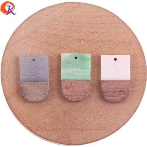 Cordial Design 40Pcs 20*33MM Jewelry Accessories/Earrings Making/Irregular Shape/Natural Wood & Resin/Hand Made/Earring Findings