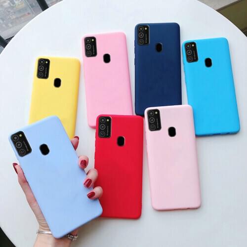 For Samsung Galaxy M21 Case Samsung M21 M 21 M215F SM-M215F/DS 2020 6.4" Case Cute Soft Shockproof Candy Phone Back Cover Cases