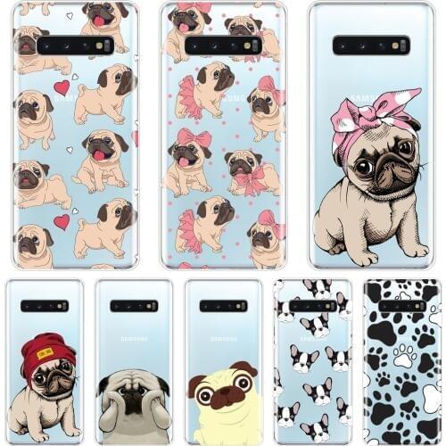Phone Case For Samsung Galaxy Note 10 Pro Pug French Bulldog Silicone Soft Back Cover For Samsung Galaxy S10 Plus 5G 10E Case