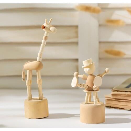 Childrens drawing cartoon wooden animal ornaments childrens room decoration frame small ornaments desk decoration