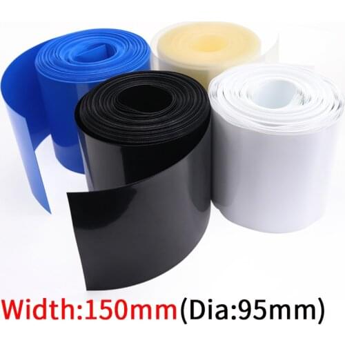 Dia 95mmPVC Heat Shrink Tube Width 150mm Lithium Battery 18650 Pack Insulated Film Wrap Protection Case Pack Wire Cable Sleeve