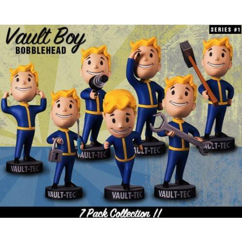 Gaming Heads Fallout 4 Bobblehead Cute Vault Boy Series 1 Action Figure Collectible Model Toys