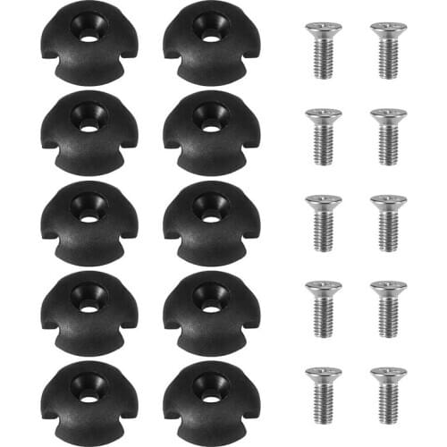 ELOS-10Pcs Deck Line Guide Slotted Round Out Pull Rope Buckle Fitting Accessories for Kayak Canoe Boat