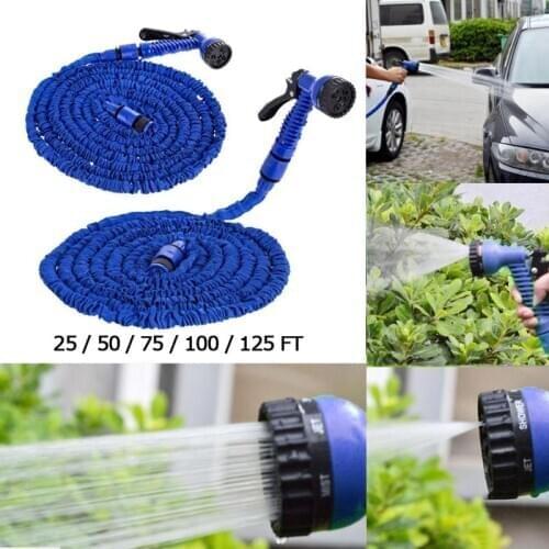 50ft-125FT Garden Hose Expandable Magic Flexible Water Hose EU Hose Plastic Hoses Pipe With Spray Gun To Watering Car Wash Spray