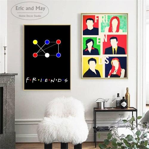 Friends TV Show Pop Art Canvas Art Print Painting Modern Wall Picture Home Decor Bedroom Decorative Posters No Frame Cuadros