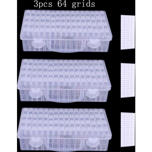 64/32/60/28 Grids 5d Diamond Painting Accessories Storage Box Diamond Painting Drill Storage Box Transparent Container