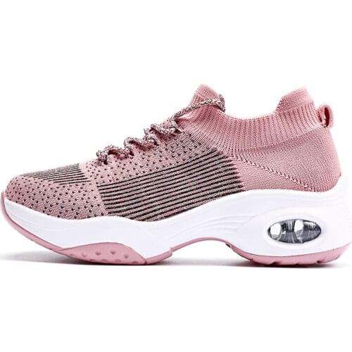 Luxury Brand Shoes Women 2021 Casual Walking Platform Ladies Sneakers Round Toe Women Shoes Outdoor Light Weight Mesh Shoes