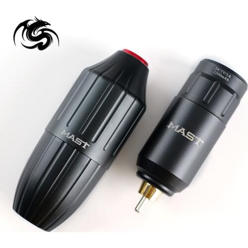 Mast Shuttle Short Tattoo Pen Machine RCA Cord Wireless Aircraft Aluminum with Tattoo Pen with Battery Set Rotary Machine