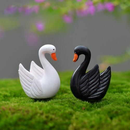 Swan Waving Wings Animal Miniature Fairy Garden Home Houses Decoration Mini Craft Micro Landscaping Decor DIY Accessories
