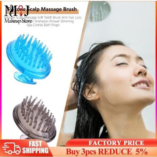 Shampoo Massage Brush Handheld Silicone Scalp Brush Hair Washing Shower Comb Mini Head Meridian Massage Comb