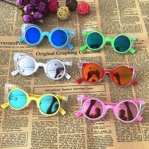 Cute suqare children sunglasses kids girls boys toddler sun glasses yellow pink blue red oculos de sol infantil 2020 hot sale