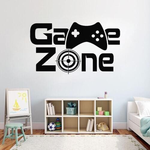 Game Zone Wall Sticker Quotes Art Wall Decals For Kids Home Decors Wallpaper Boys Bedroom Decorative Pattern Removable B243