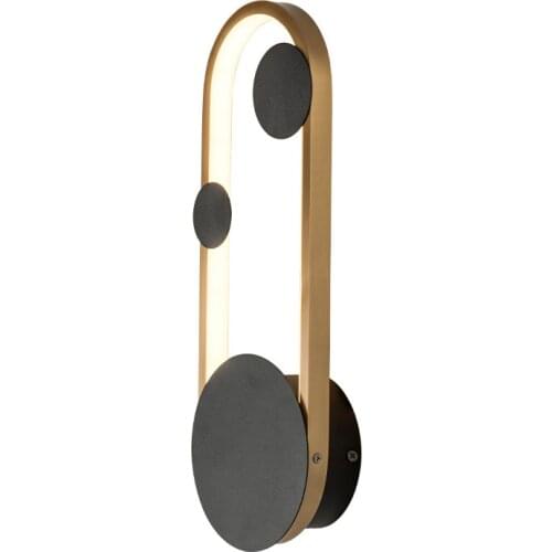 Nordic wall lamp 15W bedroom living room modern led wall light aisle study reading bedside sconce gold black wall lamps