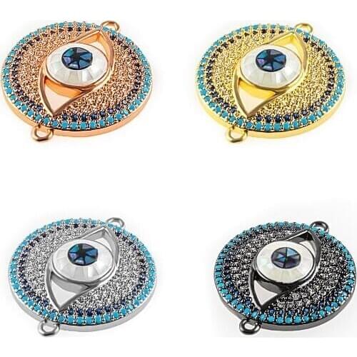 20*24mm steering wheel shell crystal micro pave cz zircon cubic zirconia beads DIY necklace charm bracelet connectors making dr2