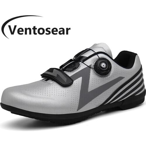 Ventosear Mtb Men Automatic Spin Cycling Shoes Women Flat Ultralight Speed Spinning Shoes Male Road SPD Racing Biking Footwear