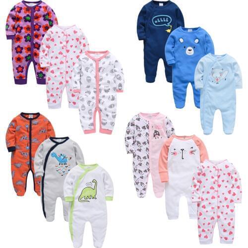 Honeyzone Baby Girl Clothes 2019 Spring Newborn Romper Cotton Full Sleeve Ropa bebe Baby Girl Boy Clothing Infant Jumpsuits