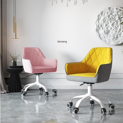 Nordic Office Chairs Home Chair Dressing Makeup Room Rotatating Armchair Modern Minimalist Backrest Armchair Swivel Office Chair