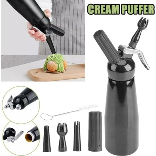 Professional 500ml Whipped Cream Maker Aluminum Siphon Bottle Whipped Cream Dispenser Home Kitchen Cream Whippers Dessert Tools