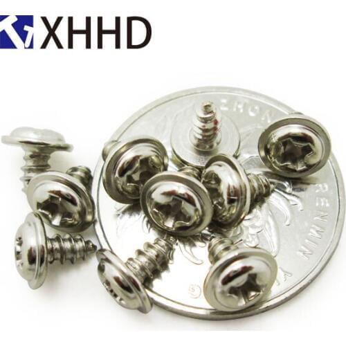 M1.7 M2 M2.3 M2.6 Pan Washer Head Self Tapping Screw Metric Thread Phillips Cross Recessed Wafe Bolt Iron Steel Nickel Plated