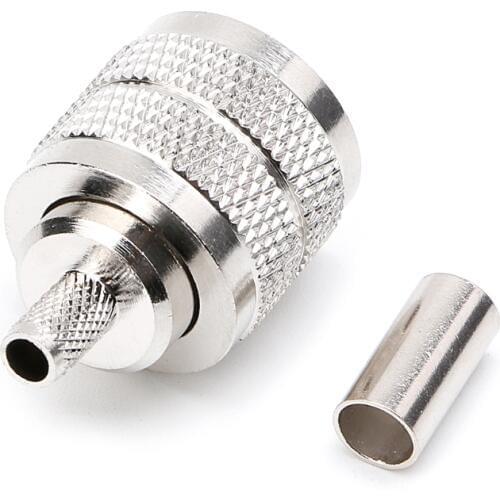 10PCS UHF Male PL259 Plug Crimp RG58/142 LMR195 RG400 Screwed Coupling Connector