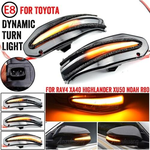 2pcs LED Side Mirror Dynamic Turn Signal Sequential Light For Toyota RAV4 MK4 XA40 2013 2014 2015 2016 2017 2018