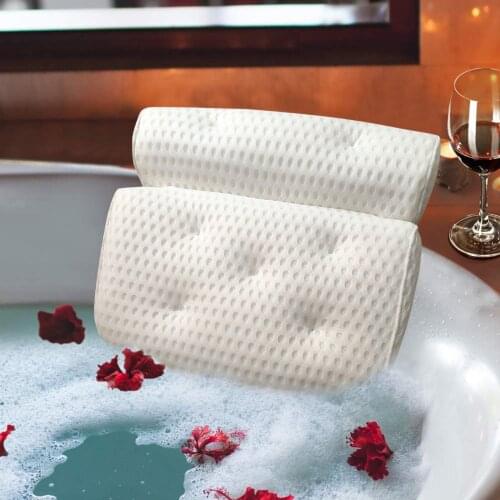Upgraded 4D Air Mesh softer Breathable Bath Pillow Bathtub Home Spa Pillow Bathroom pillow For Women & Men Bathroom Accessories