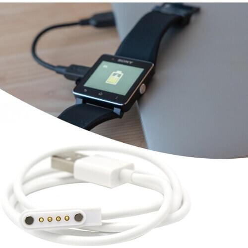 Universal Portable 4Pin Smart Watch Wireless Charger Rubber Fast Charging Cable Wearable Devices Accessories
