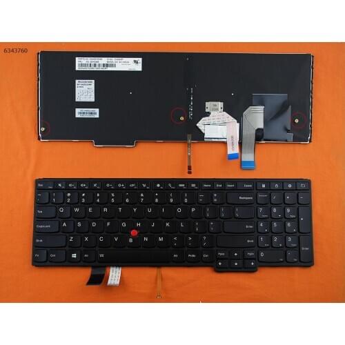 US QWERTY New Replacement Keyboard for Thinkpad Lenovo yoga 15 Laptop Black with Backlit & Pointer