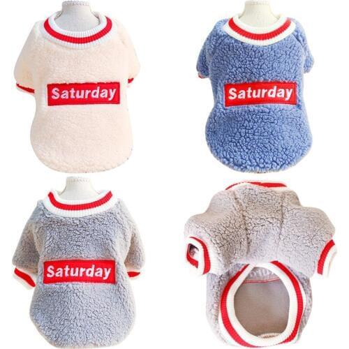 Thicken Cat Clothes Soft Warm Pet Dog Clothes For Small Medium Dogs Coat York Shirt Fleece Cat Garment Puppy Chihuahua Pajamas30