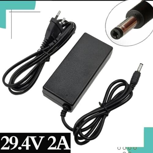 29.4V 2A High Quality Charger Electric Bicycle Lithium Battery Charger for 24V 2A Lithium Battery Pack DC Plug Connector Charger
