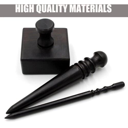 High Quality Blackwood Leather Edge Burnisher Leather Polished Grinding Set Wood Edge Slicker Leather Tools Leather Polished Rod