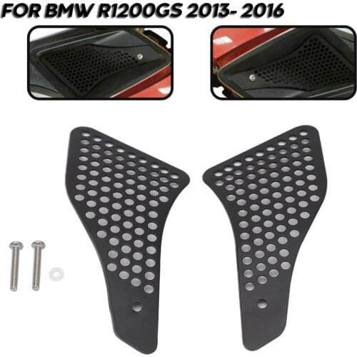 1 Pair Motorcycle Air Intake Grill Guard Air Flow Vent Protection Cover for BMW R1200GS R 1200 GS ADV 2013-16 Black