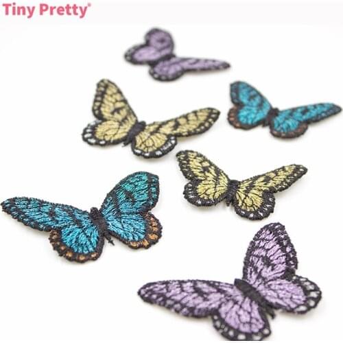 10PCS Embroidery Manarch Butterflies Sew On Butterfly Patches DIY Jewelry Accessory for Handmade Hair Clips, Barrettes