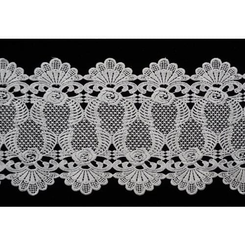 2 yard 20.5 cm Off White Lace Trims Ribbon Polyester for Costume Trimmings Home Textiles Sewing Lace Fabric