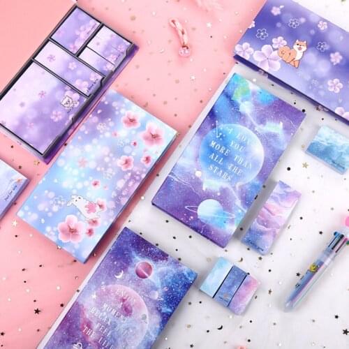 Memo Pad Starry Sky Sticky Note Pig Animal Plan Paper Note Notepad Sticker Set Office Stationery School Supplies Christmas Gifts