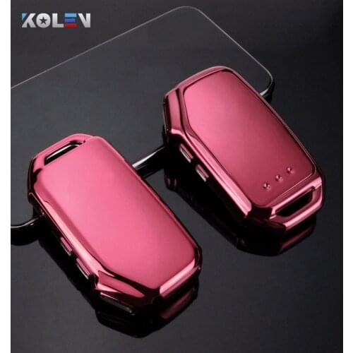 Plating TPU Car Remote Key Case Cover For KIA Sportage Ceed Sorento R GT Stinger Forte Cerato 2018 2019 Key Protection Bag Shell