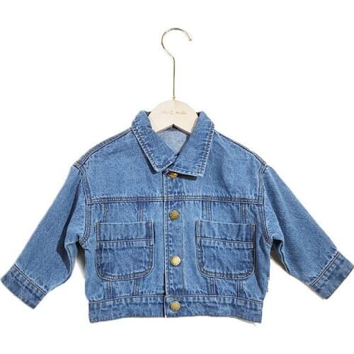 2020 Spring New Arrival Kids Jackets Casual Korean Denim Jacket For Girl Toddler Boys Clothing High Quality Child Outerwear 2-6y
