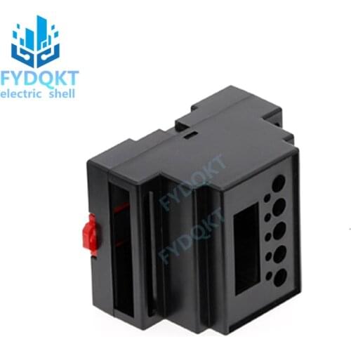 DIN Rail PLC Electrical Shell Barrier Isolation Module Instrument Shell Plastic Case 4-02-10: 88X72X59mm Junction Box Black