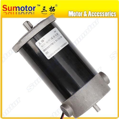 R80170 12V 24V 1600 1800 3500RPM Electric DC motor High torque Large power Tail axle Back shaft for encoder Pump Industry valve