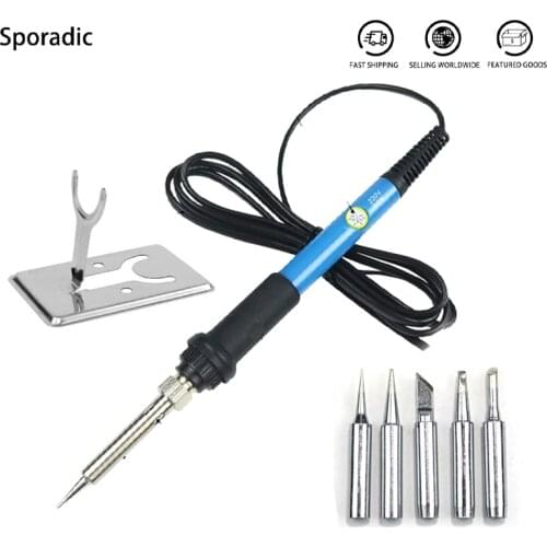 Tin Soldering Iron 60W Electric Adjustable Temperature Soldering Iron Stand Welding Tools Soldering Set For Soldering Kit JCD