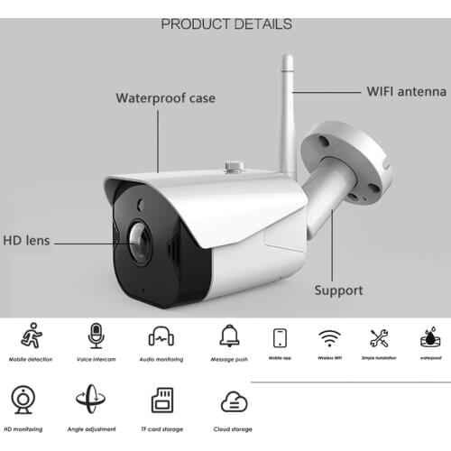 Tuya APP Security Surveillance Camera HD 1080P Waterproof Outdoor 2 MP HD Wireless WIFI Home Outdoor Night Vision Smart Camera
