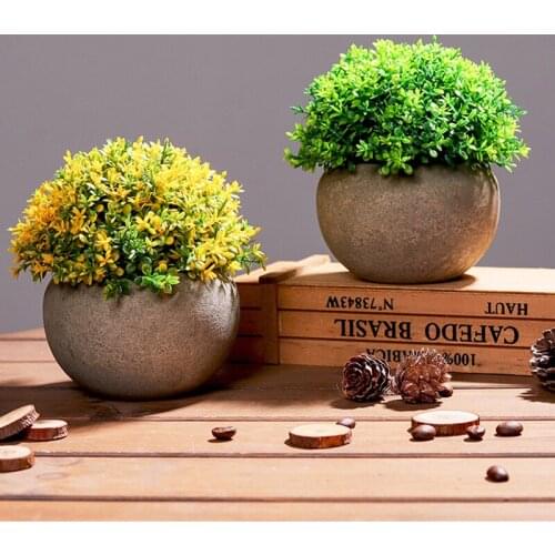 Mini Simulation Pant Potted Fresh Grass Ball for Bathroom Home Office Room House Decorations TN88