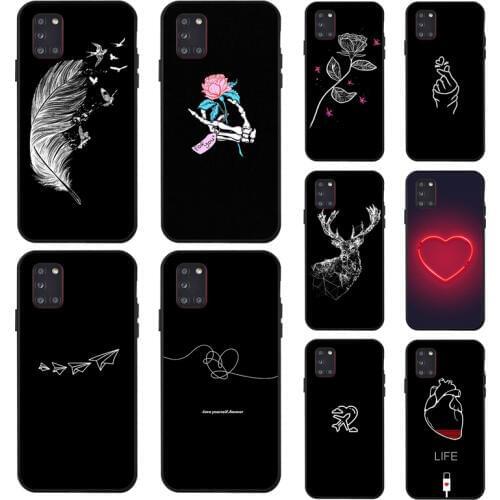 Fashion Black Silicon Case For Samsung A31 Case A 31 Anti-knock Cover For Samsung M31 A41 A70 A51 A71 M21 M30S M31S Cases Capa