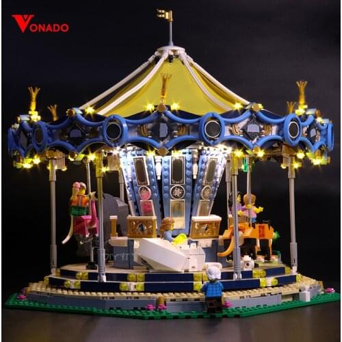 Led Light Set For the Creator Expert Carousel 10257 Toys Building Blocks (only light with Battery box)