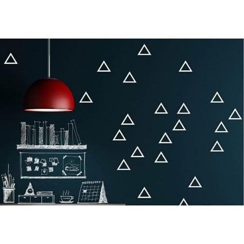Triangles Mural Sticker For Kids Triangles Children Wall Sticker For Kids Room Decorating Decor Y-186