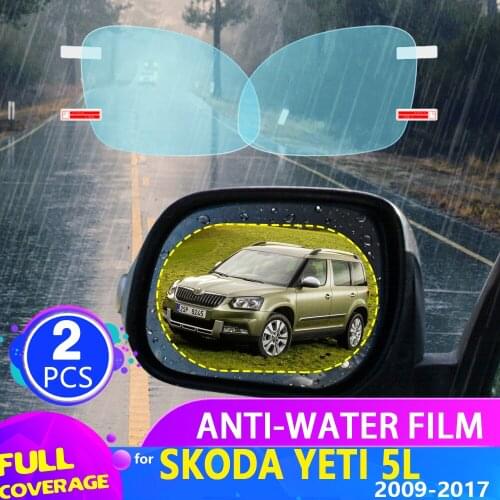 Car Rearview Mirror Film for Skoda Yeti 5L 2009~2017 Anti Fog Rainproof Sticker Accessories 2010 2014 2015