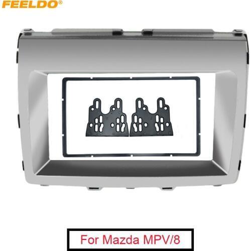 FEELDO 2DIN Car Stereo Radio Fascia Frame For For Mazda MPV 2006+ Mazda 8 Audio Interface Plate Panel Dash Trim Kit#5013