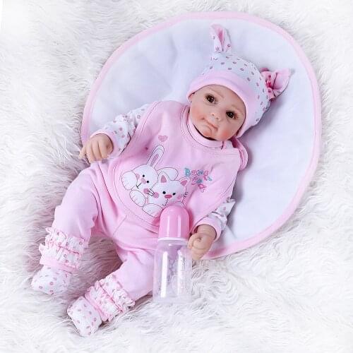 Bebe reborn doll lifelike rebirth infant newborn baby silicone dolls toys gift 22inch NPK DOLL brand
