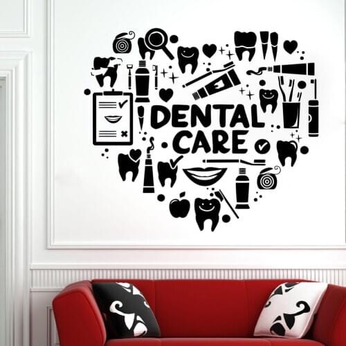 Dental Clinic Wall Decal Dental Care Wall Sticker Dental Clinic Wall Décor Tooth decal Vinyl Dental Hospital Decor Mural C841